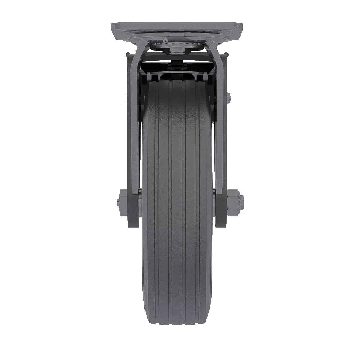 8" Flat Free Field Caster with Wheel lock Kit
