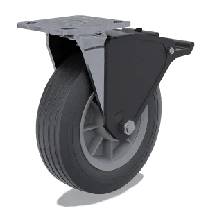 8" Flat Free Field Caster with Wheel lock Kit