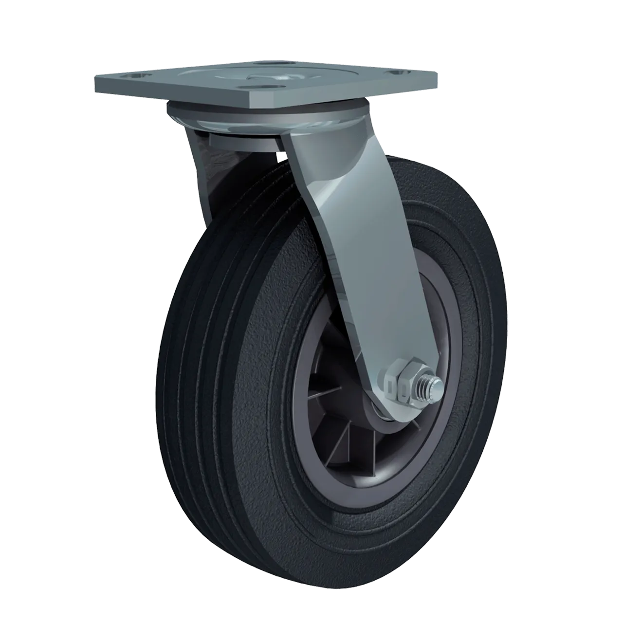 8" Flat Free Swivel Field Caster