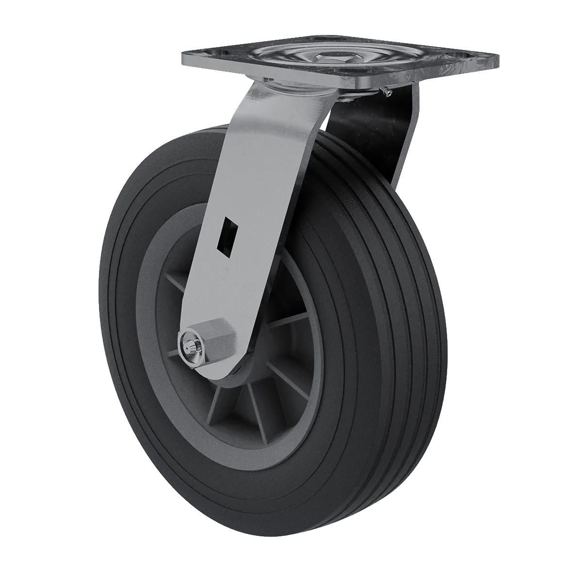 8" Flat Free Swivel Field Caster