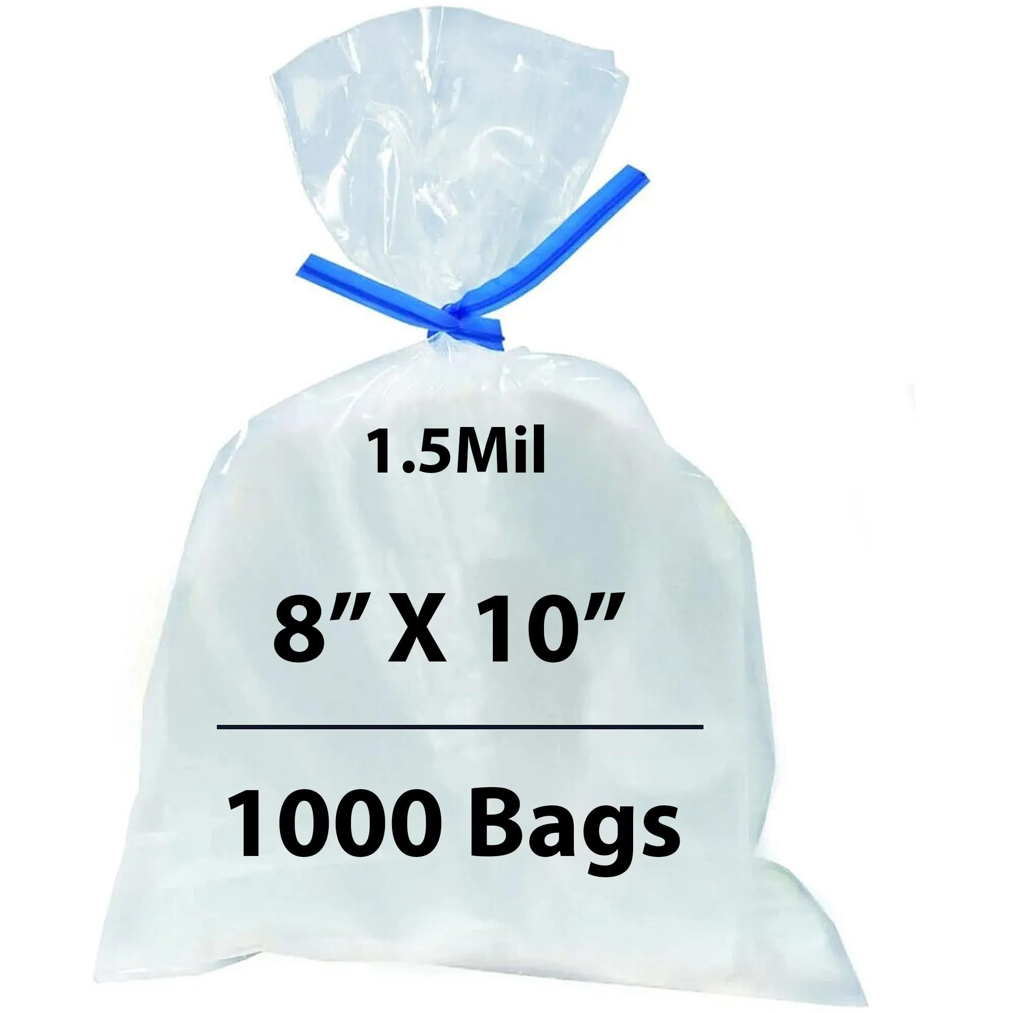 8X10 inches Polypropylene Bags 1.5 Mil Clear Flat