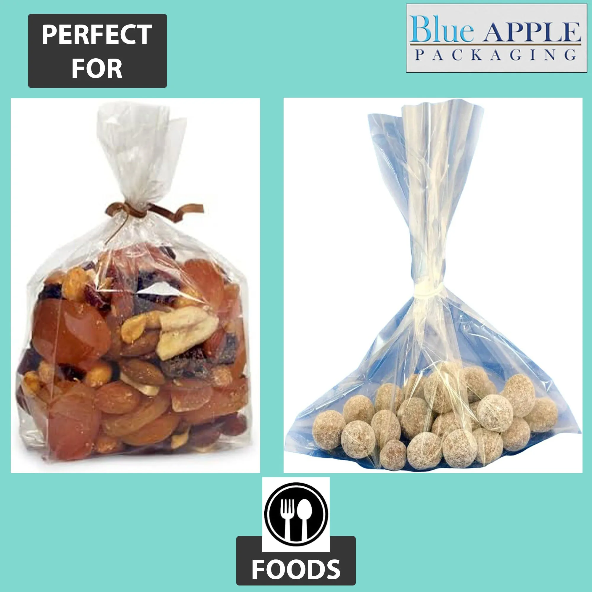 8X10 inches Polypropylene Bags 1.5 Mil Clear Flat