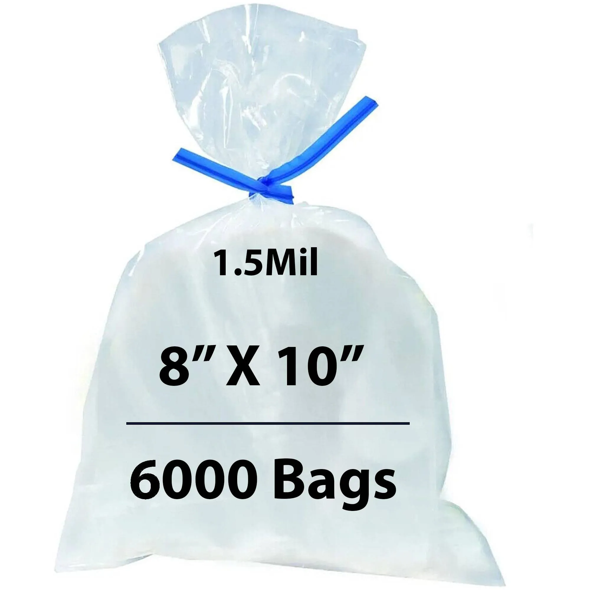 8X10 inches Polypropylene Bags 1.5 Mil Clear Flat