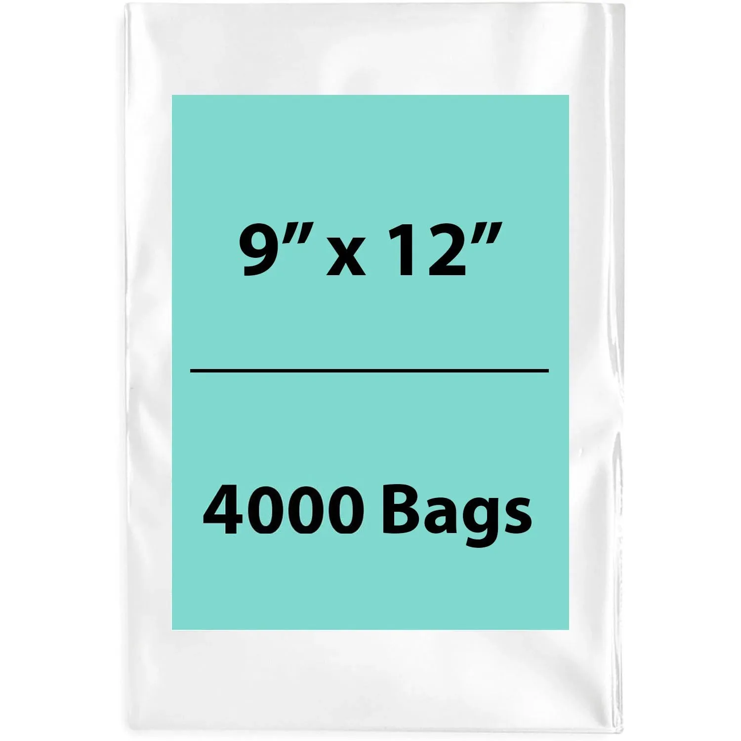 9X12 inches Clear Flat Poly Bags 1.5Mil Open Top (LDPE)