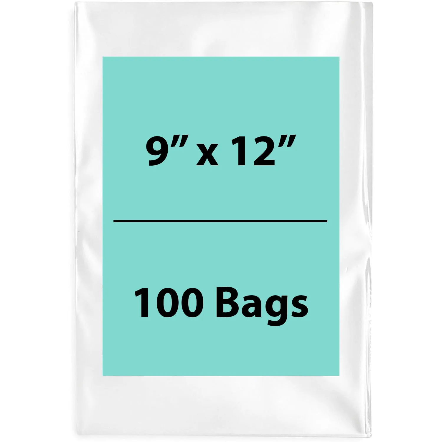 9X12 inches Clear Flat Poly Bags 1.5Mil Open Top (LDPE)