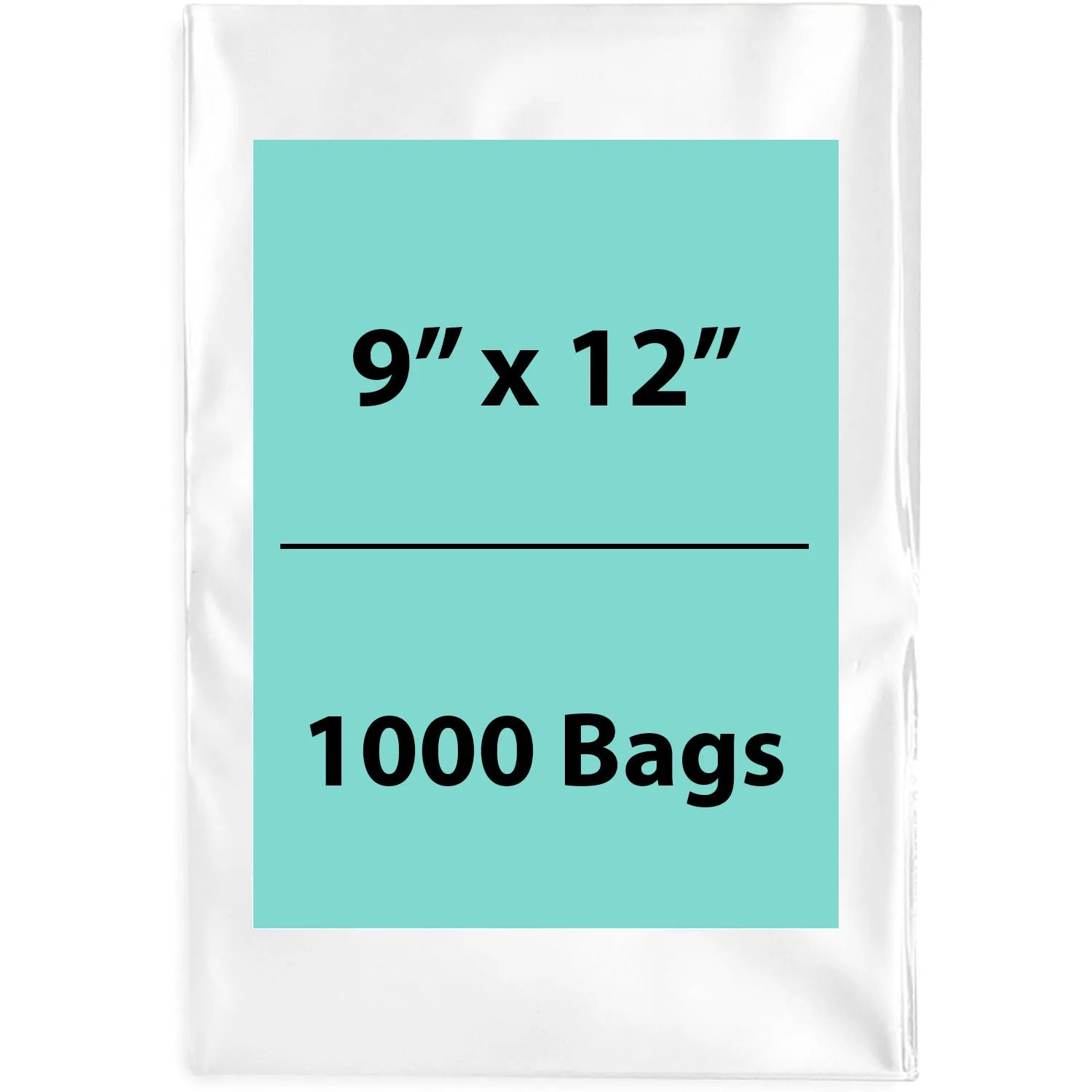 9X12 inches Clear Flat Poly Bags 1.5Mil Open Top (LDPE)