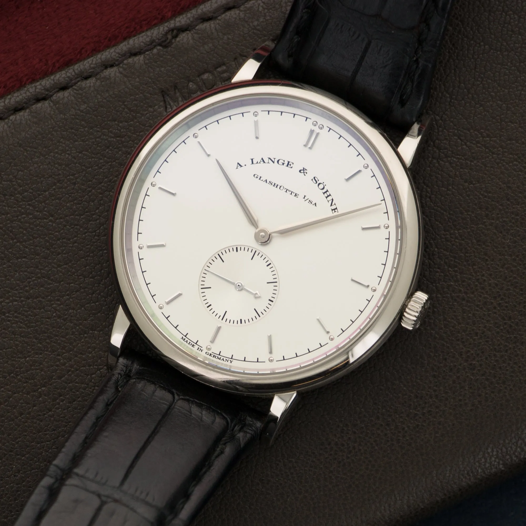 A. Lange & Sohne White Gold Saxonia Watch Ref. 216.026