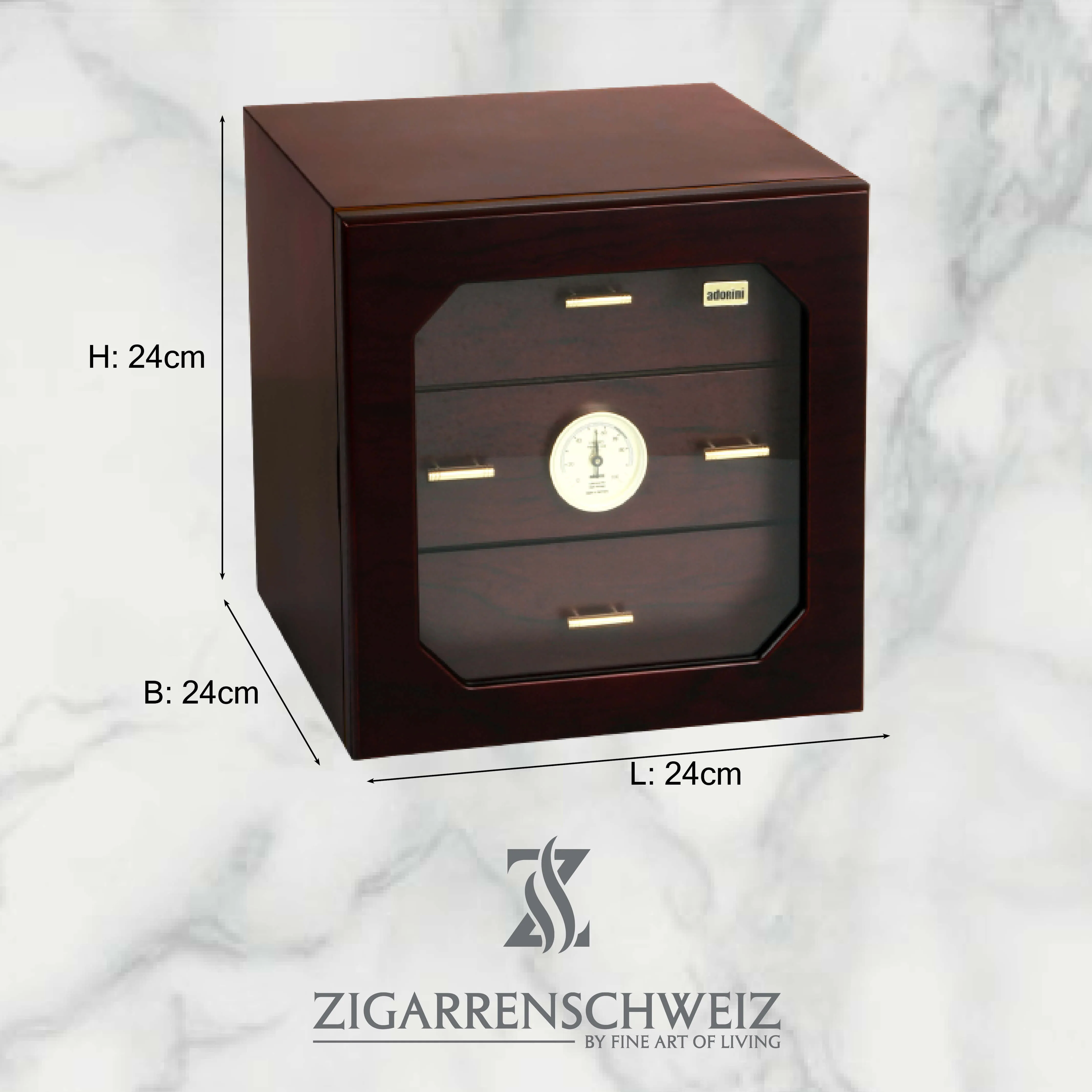 Adorini Chianti medium Deluxe Humidor - bis 120 Robusto Zigarren