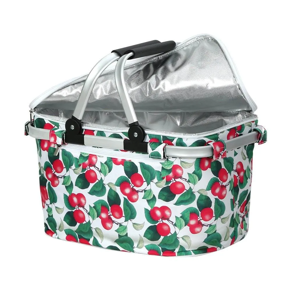 Alfresco Picnic Basket Folding Bag Hamper Insulated Food Cover Storage