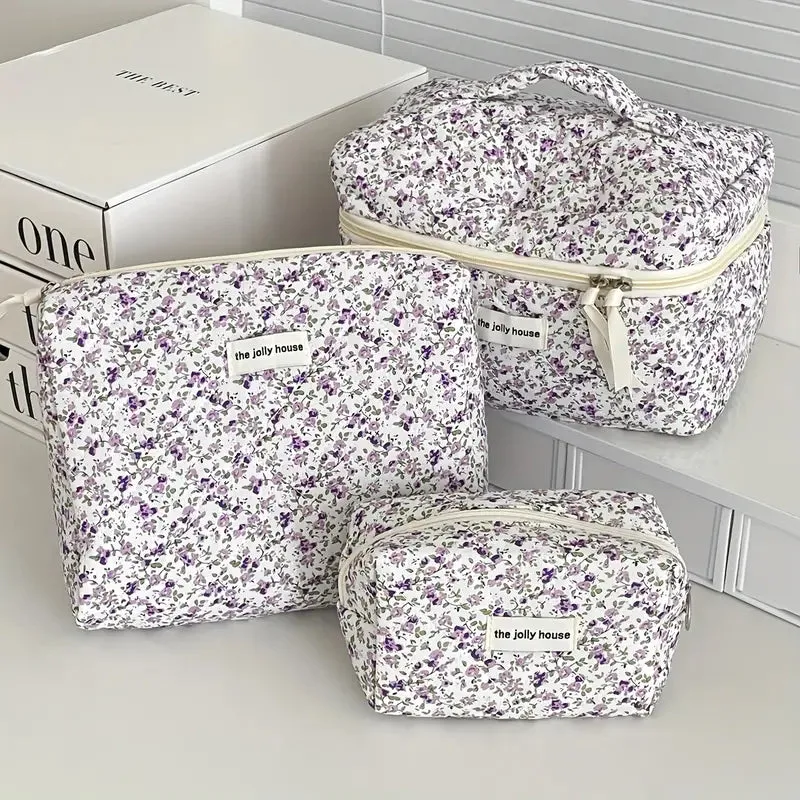 Allover Floral Cosmetic Bag