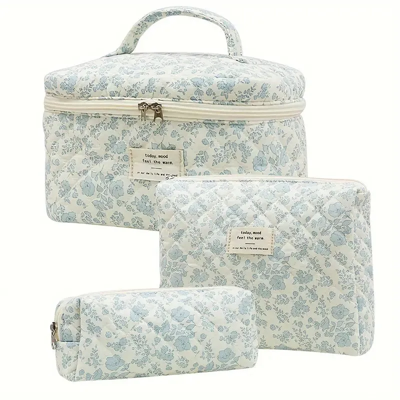Allover Floral Cosmetic Bag