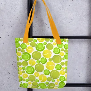Allover Multi-Colored Tennis Balls Dog Tote Bag