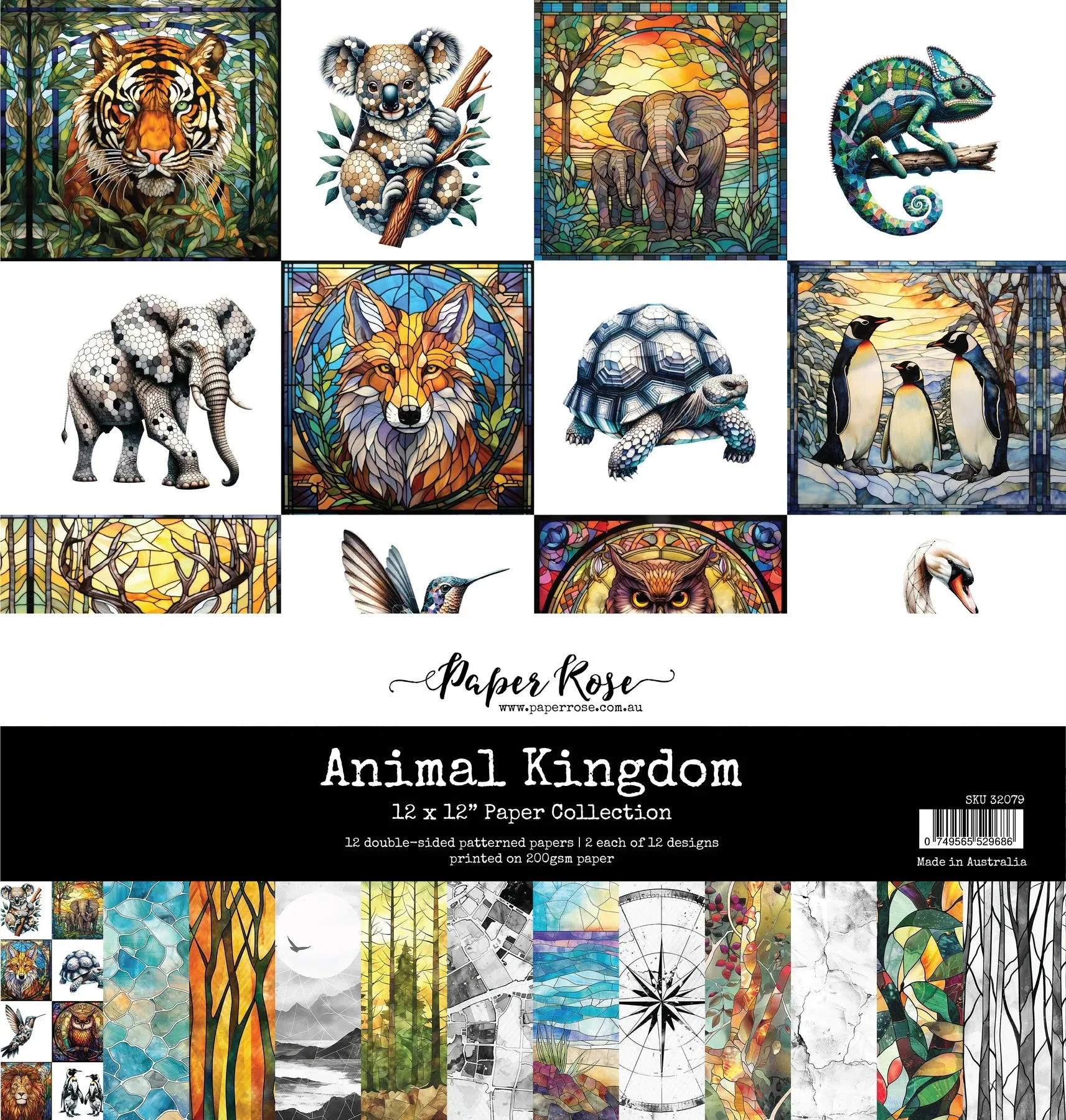 Animal Kingdom 12x12 Paper Collection Paper Rose 32079