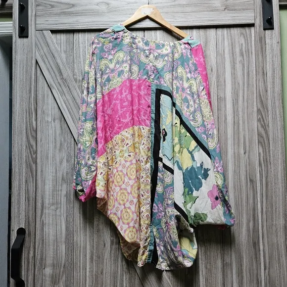 Anthropologie Kimono Multicolored Mixed Patterned