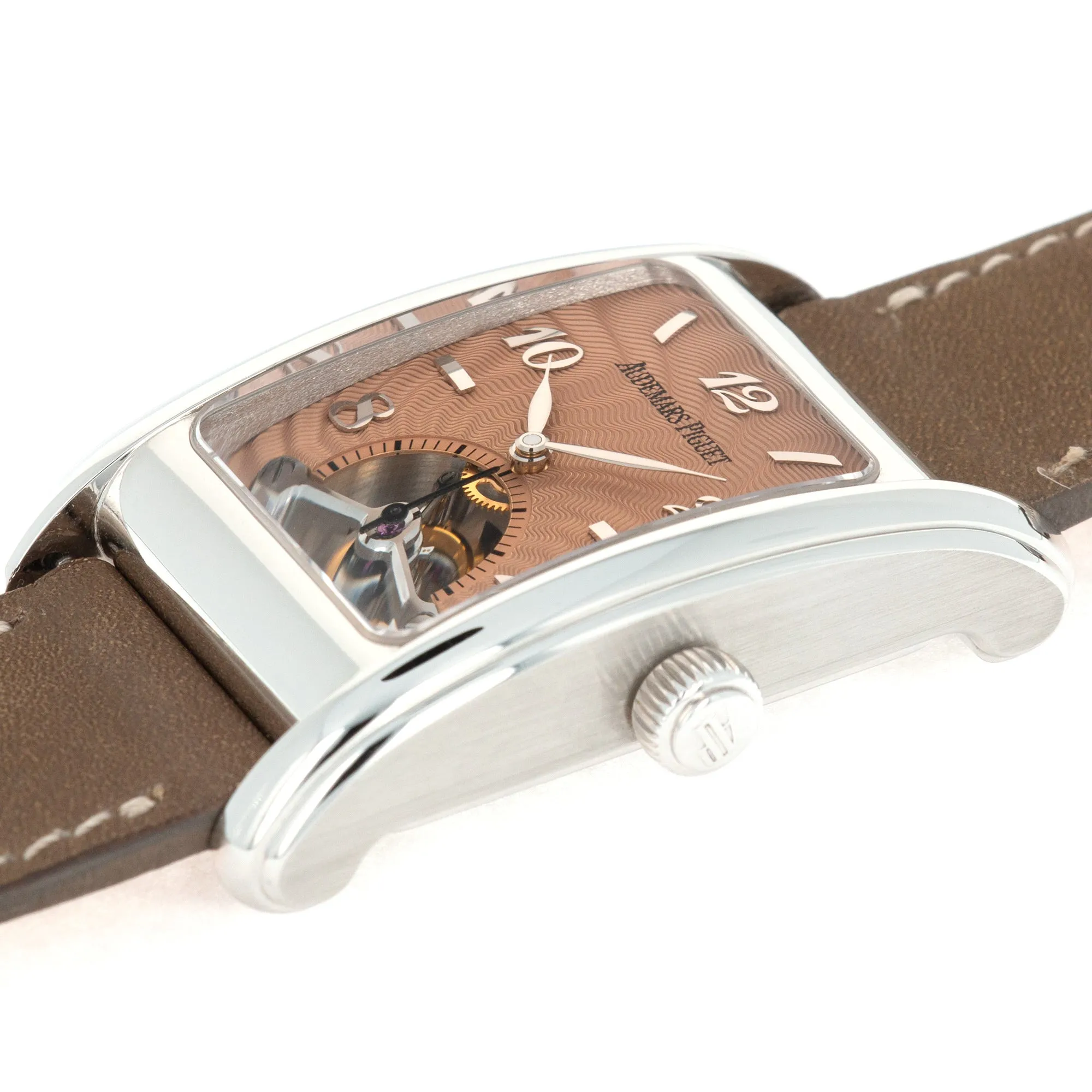 Audemars Piguet Platinum Tourbillon Salmon Dial Watch