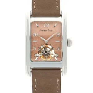 Audemars Piguet Platinum Tourbillon Salmon Dial Watch