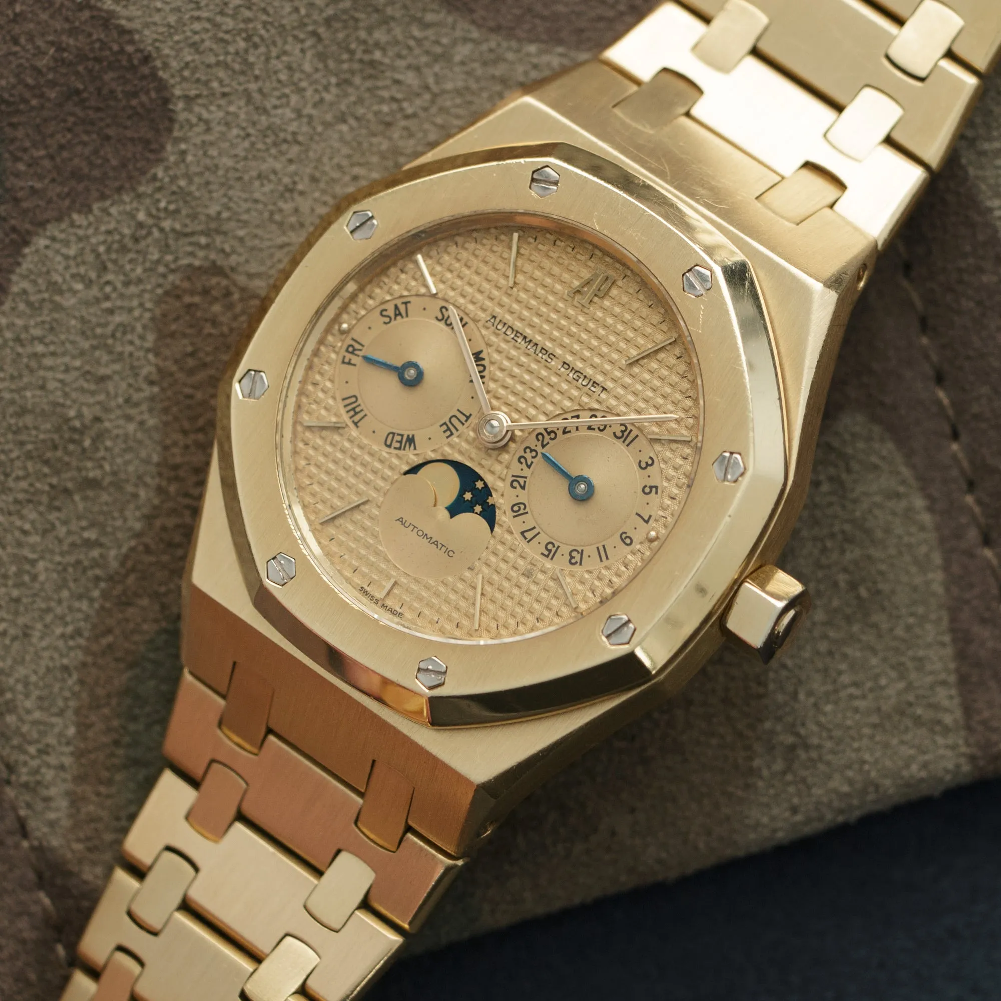 Audemars Piguet Yellow Gold Day-Date Moonphase Royal Oak Watch