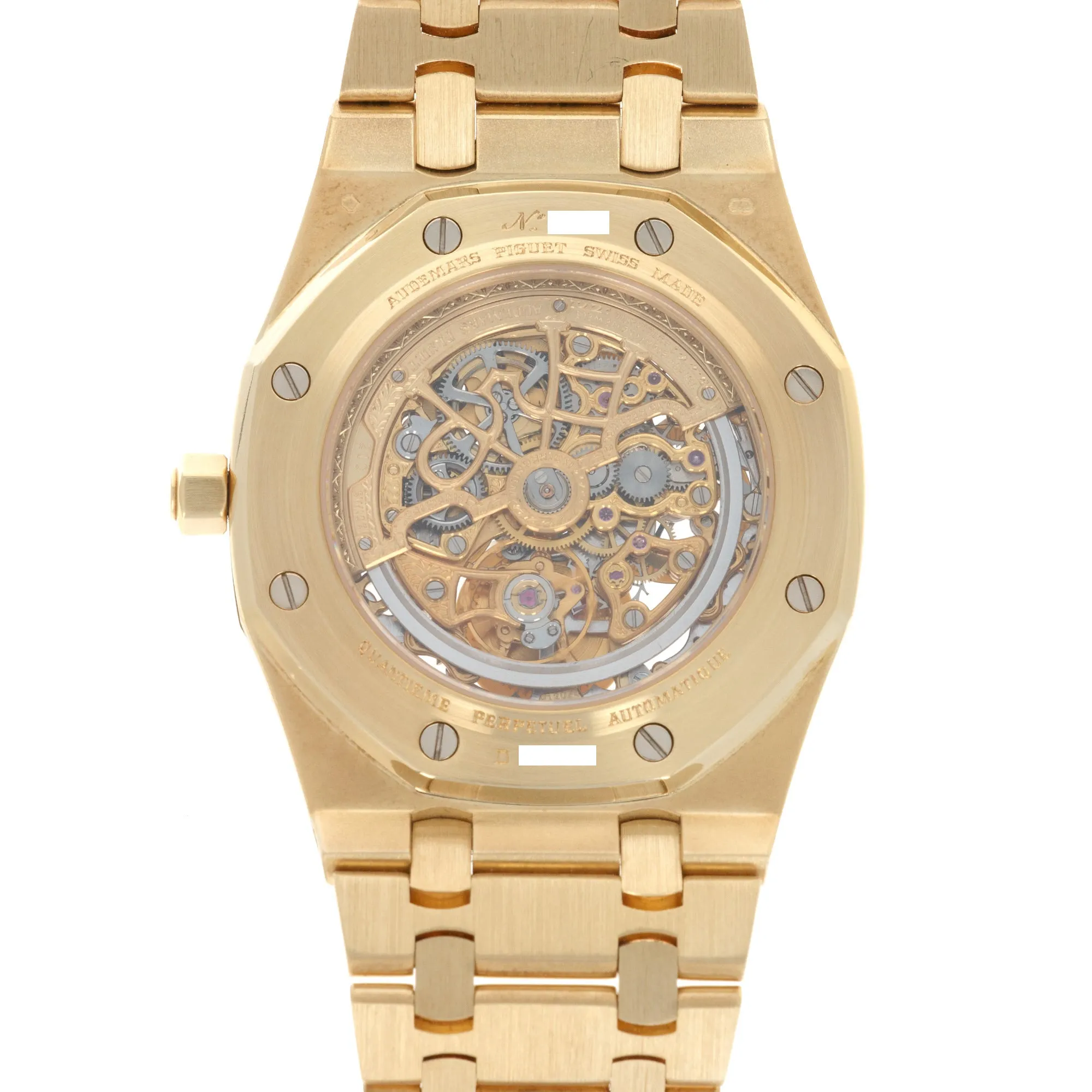 Audemars Piguet Yellow Gold Royal Oak Perpetual Calendar Skeleton Watch