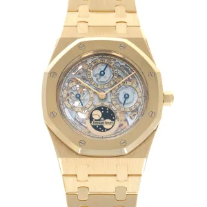 Audemars Piguet Yellow Gold Royal Oak Perpetual Calendar Skeleton Watch