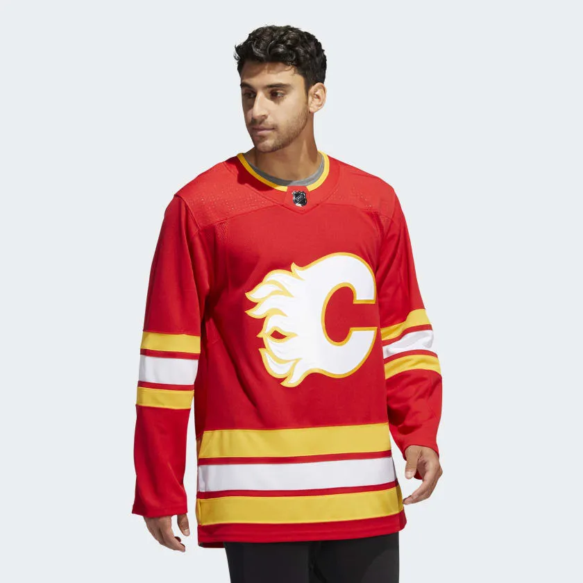 Authentic Red Flames Home Jersey