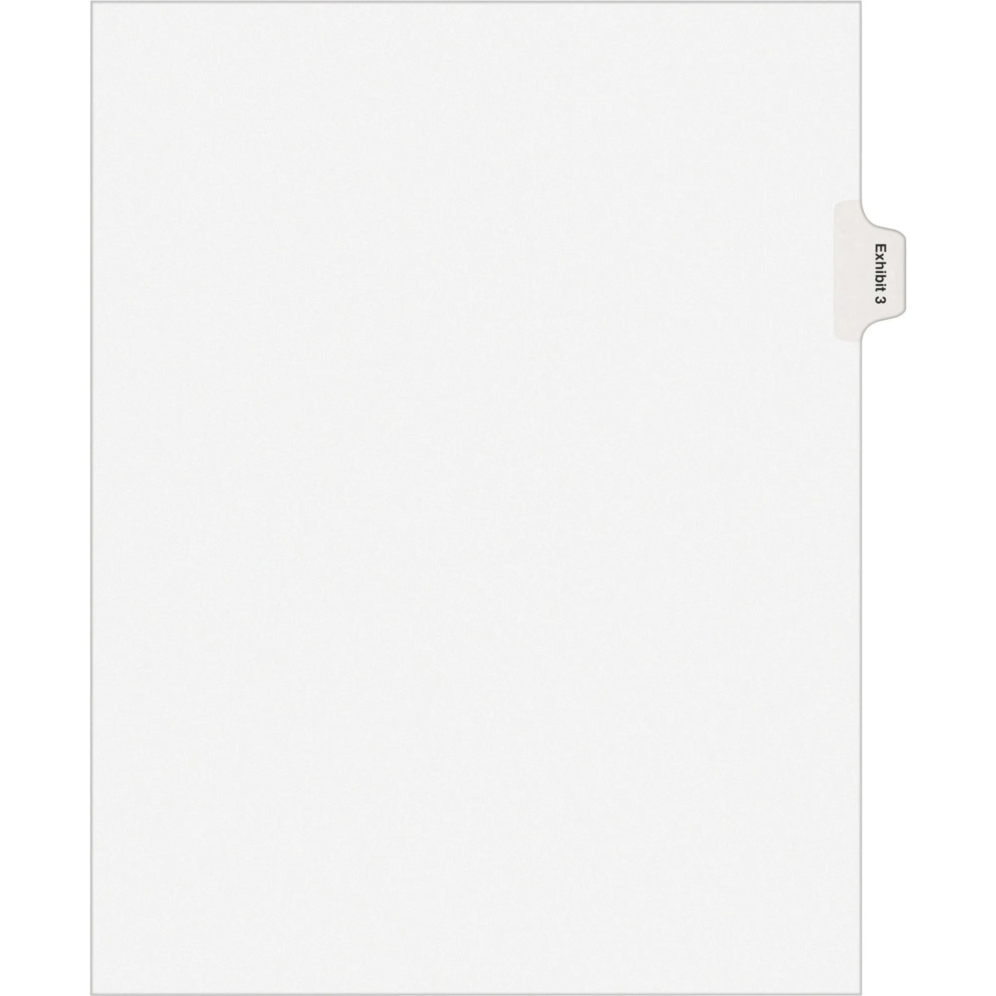 Avery® Individual Legal Dividers Allstate(R) Style, Letter Size, Side Tab EXHIBIT 3 (82135)