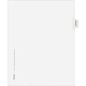 Avery® Individual Legal Dividers Allstate(R) Style, Letter Size, Side Tab EXHIBIT C (82109)