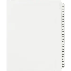 Avery® Standard Collated Legal Dividers Avery® Style, Letter Size, 776-800 Tab Set (82310)