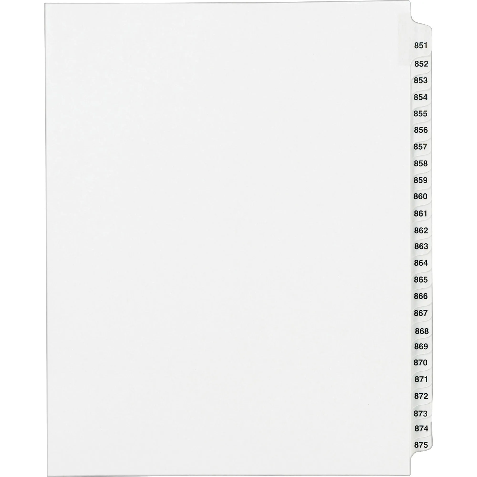 Avery® Standard Collated Legal Dividers Avery® Style, Letter Size, 851-875 Tab Set (82313)