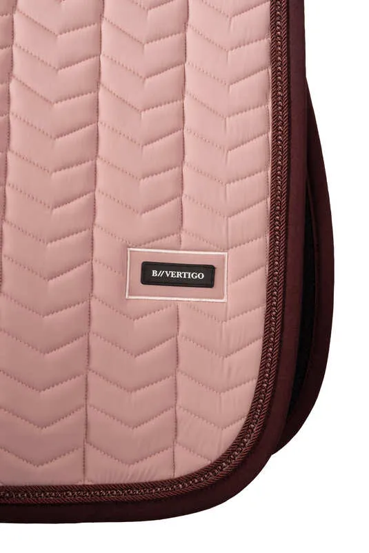 B Vertigo Rouge Reflection Dressage Pad Burlwood Pink