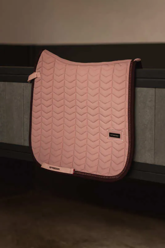 B Vertigo Rouge Reflection Dressage Pad Burlwood Pink