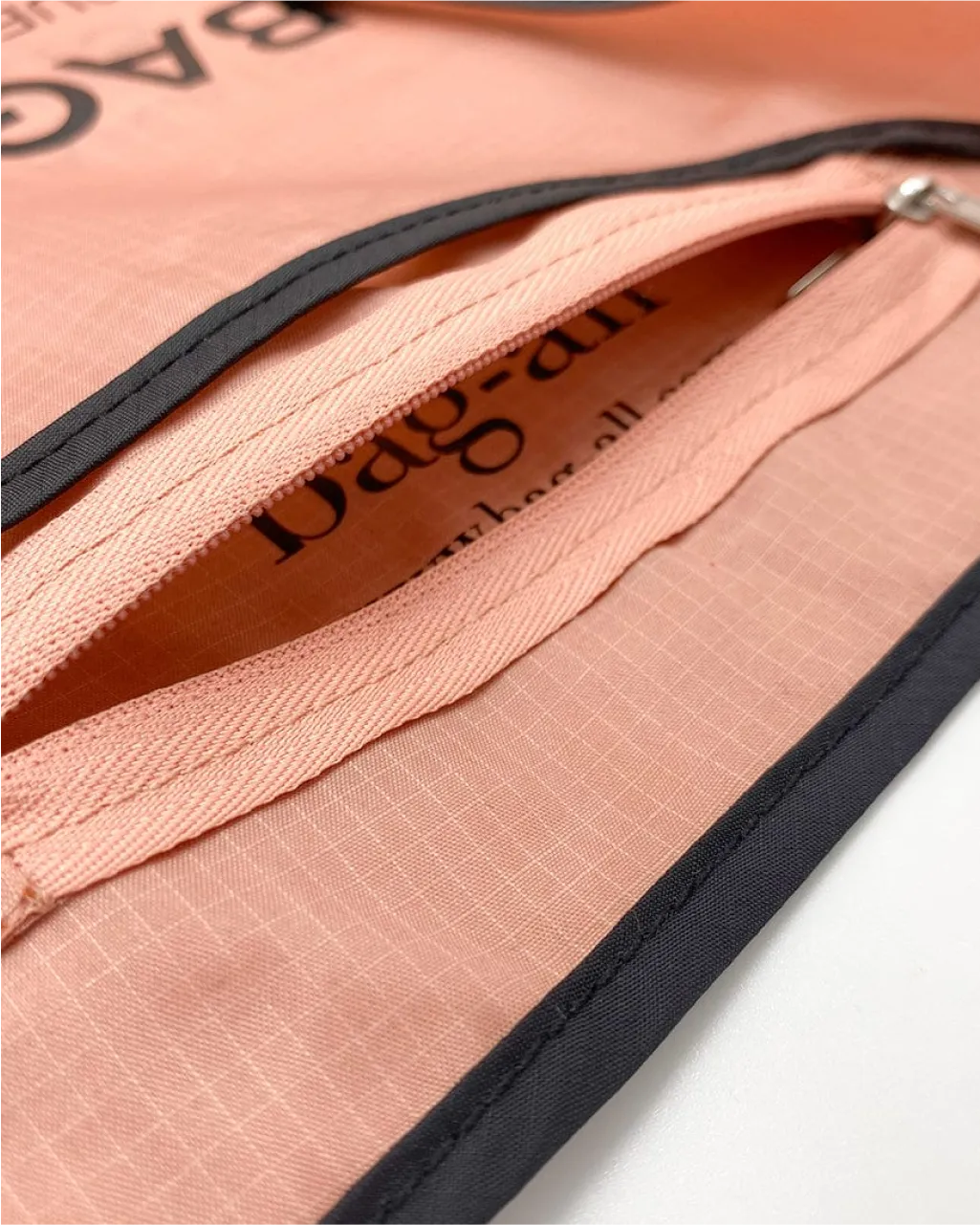bag-all Folding Shopping Bag, Zipper Pocket Pouch
