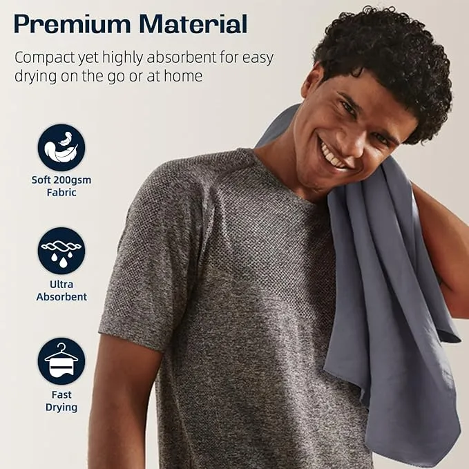 BAGAIL Camping Towel with EVA Case, Compact & Ultra Soft Microfiber Travel Towel - Super Absorbent & Lightweight Quick Dry Towels for Sports, Beach, Gym, Backpacking, Hiking and Yoga