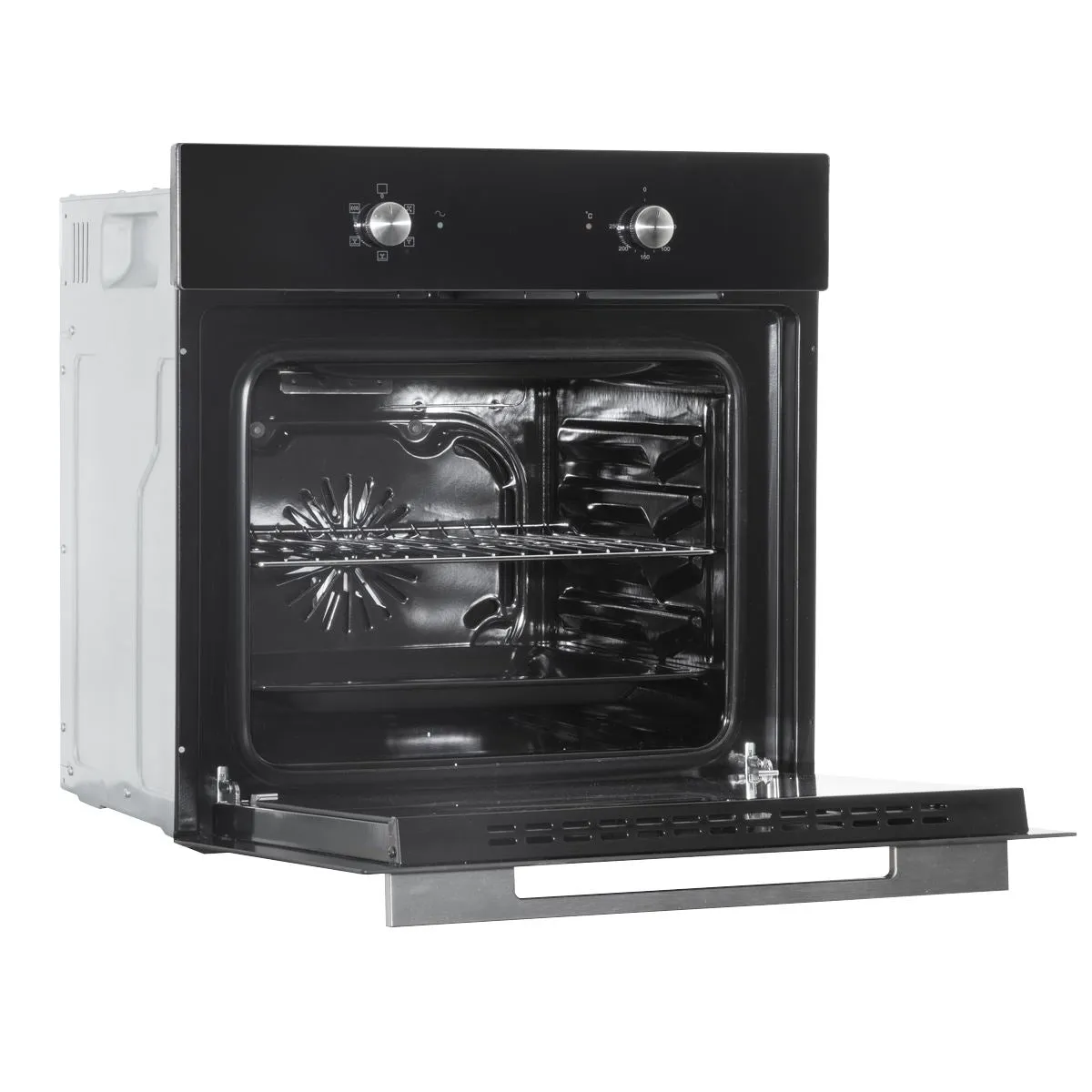 Baridi 60cm Built-In Five Function Fan Assisted Oven, 55L Capacity, Black