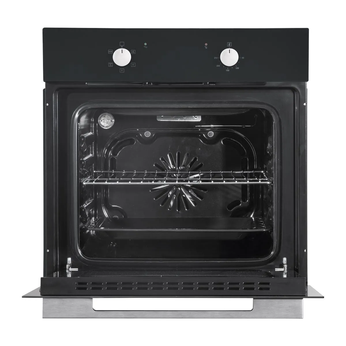 Baridi 60cm Built-In Five Function Fan Assisted Oven, 55L Capacity, Black