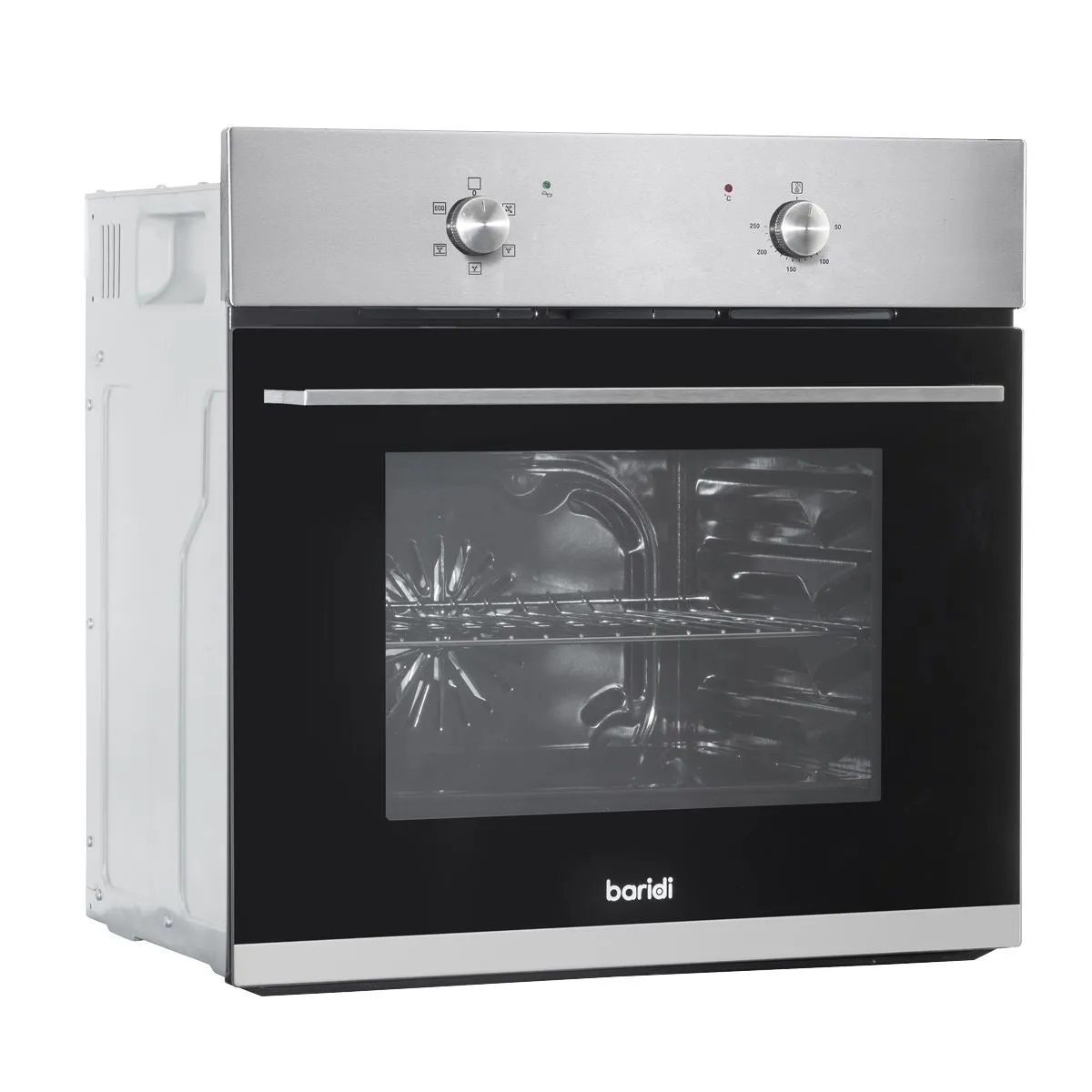 Baridi 60cm Built-In Five Function Fan Assisted Oven, 55L Capacity, Stainless Steel