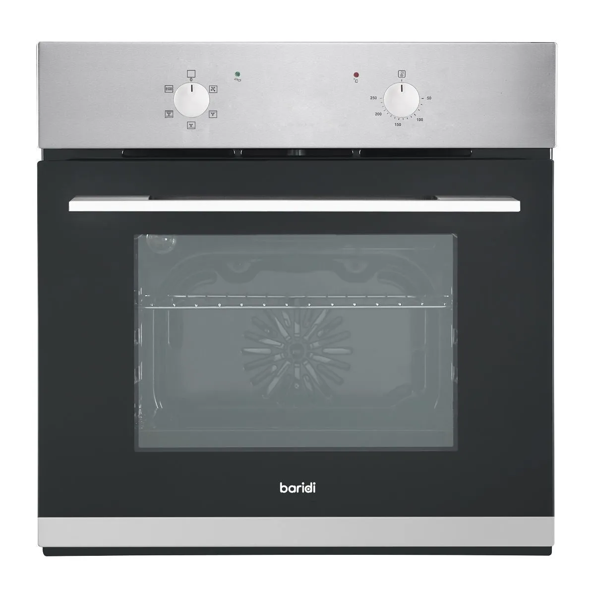 Baridi 60cm Built-In Five Function Fan Assisted Oven, 55L Capacity, Stainless Steel