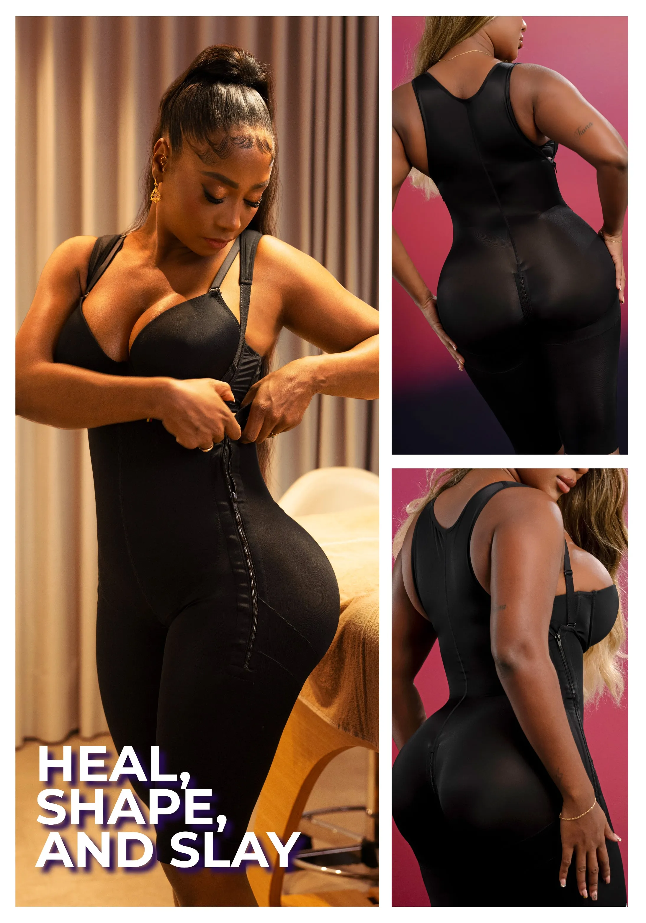 BBL & Lipo | Stage 1 Faja Medium Compression Post-Op Shapewear | No Bra
