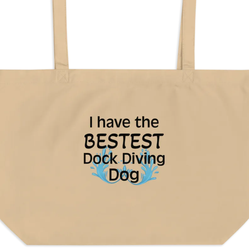 Bestest Dock Diving Dog X-Large Tote/Shopping Bag