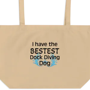 Bestest Dock Diving Dog X-Large Tote/Shopping Bag