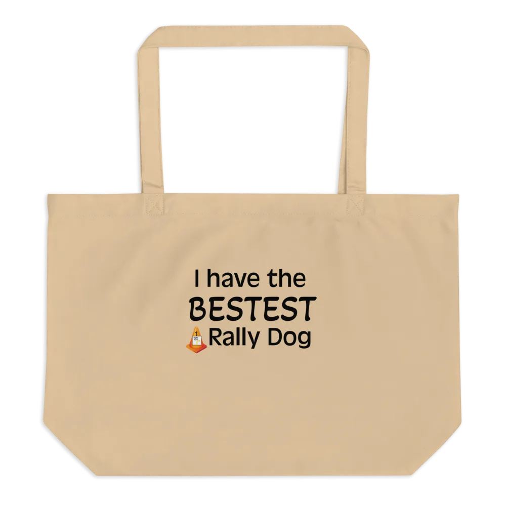 Bestest Rally Dog X-Large Tote/Shopping Bag