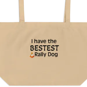Bestest Rally Dog X-Large Tote/Shopping Bag