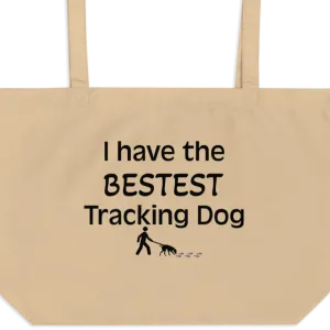 Bestest Tracking Dog X-Large Tote/Shopping Bag