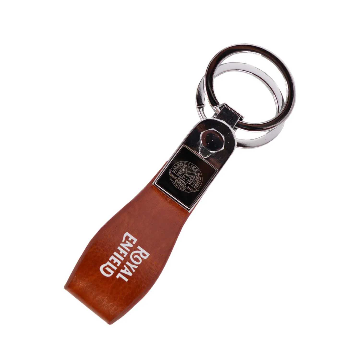 Bike Keychain Leather-T Key Chain (Brown)