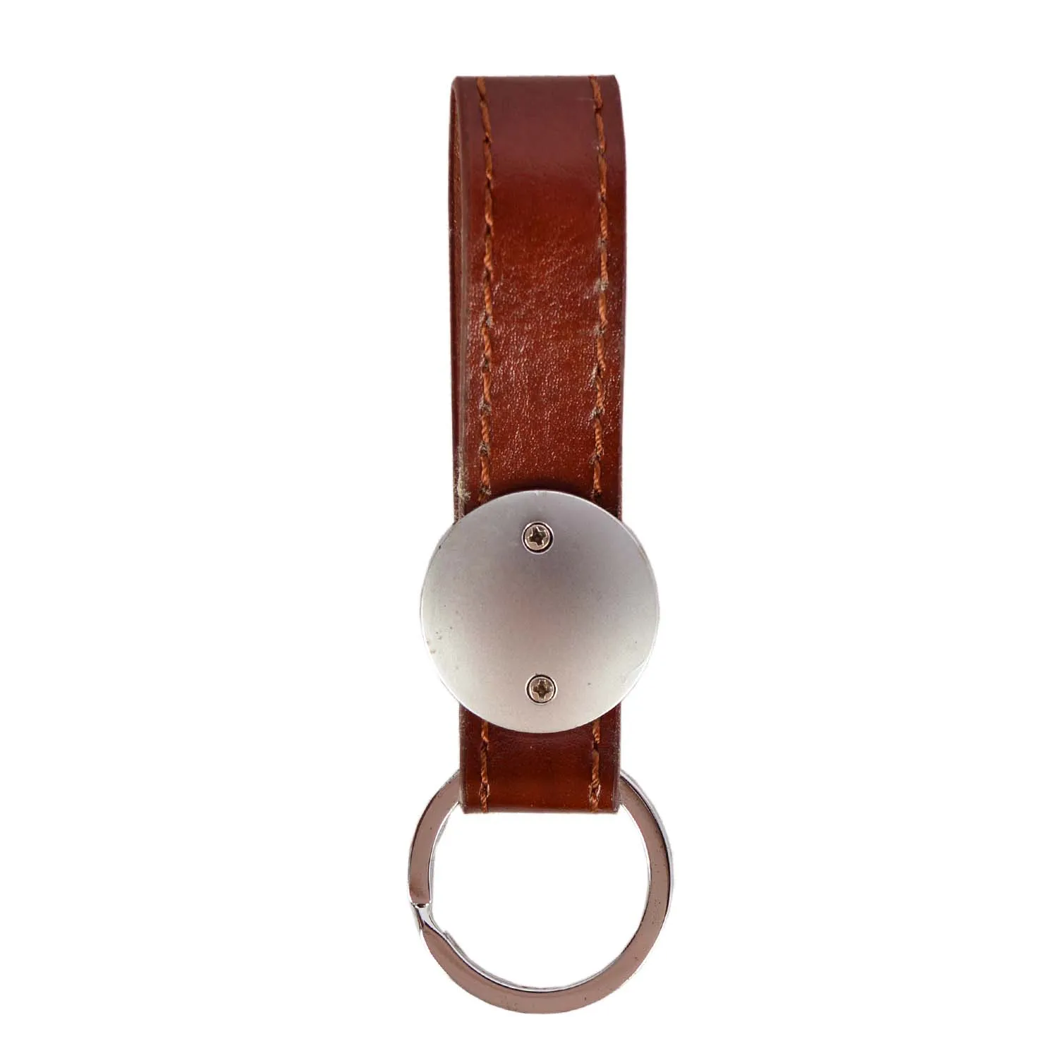 Bike Keychain Leather-T Key Chain (Brown).