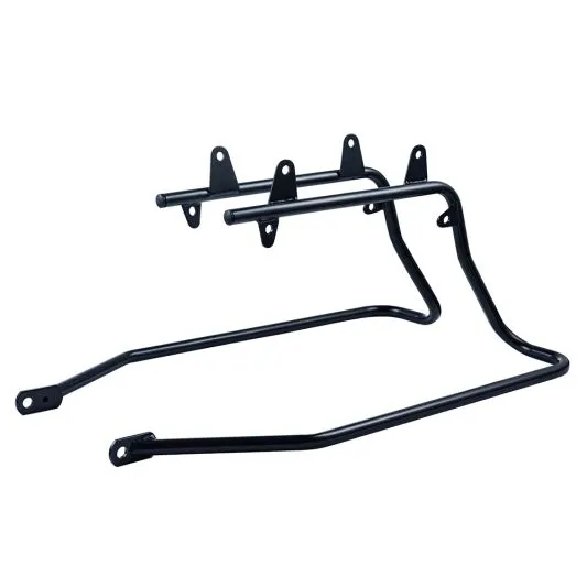 Black Advanblack Hard Saddlebags Conversion Brackets for '94-'17 Softail Heritage, Deluxe, Fatboy, Springer