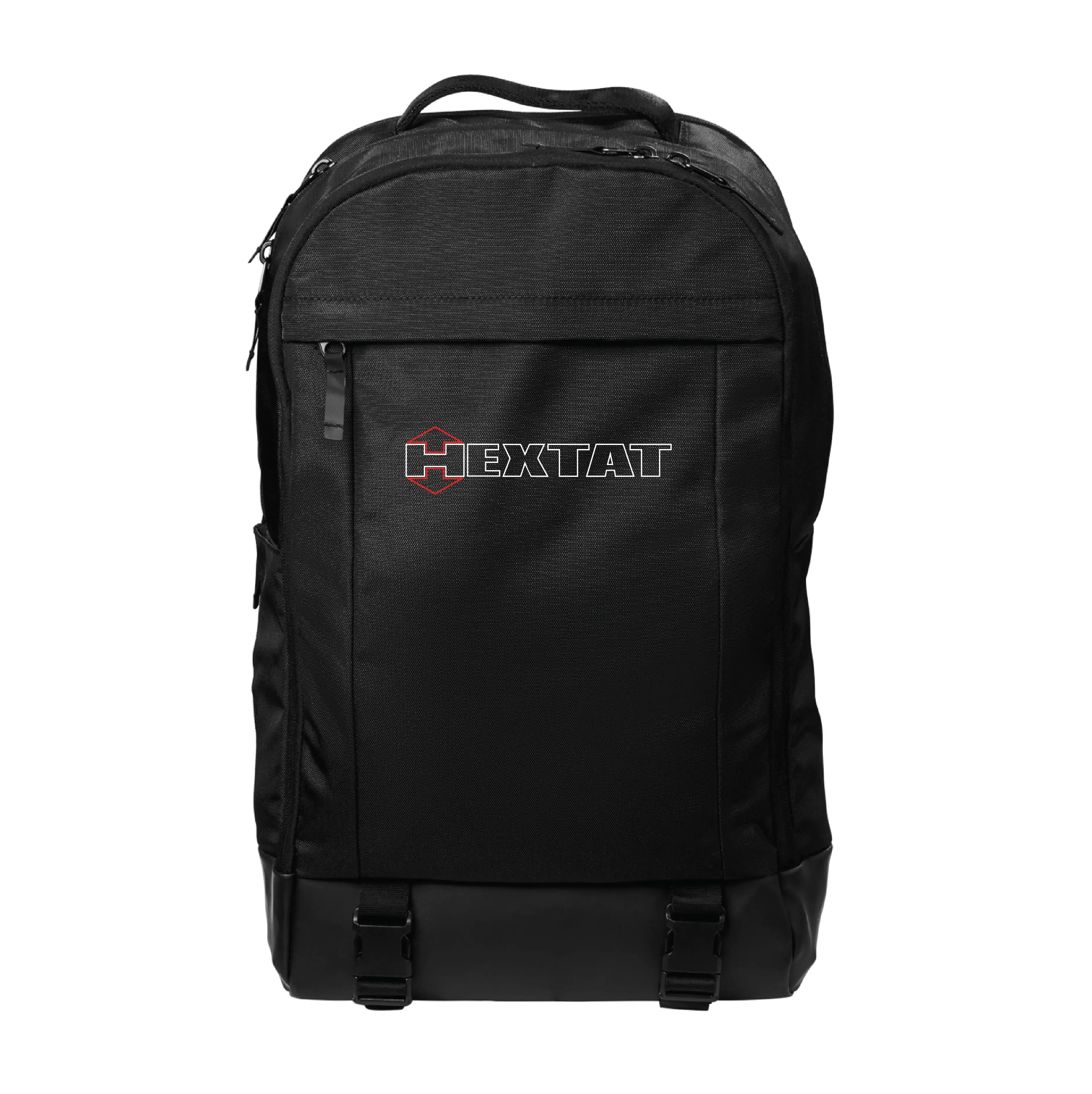 Black Hextat Embroidered Backpack