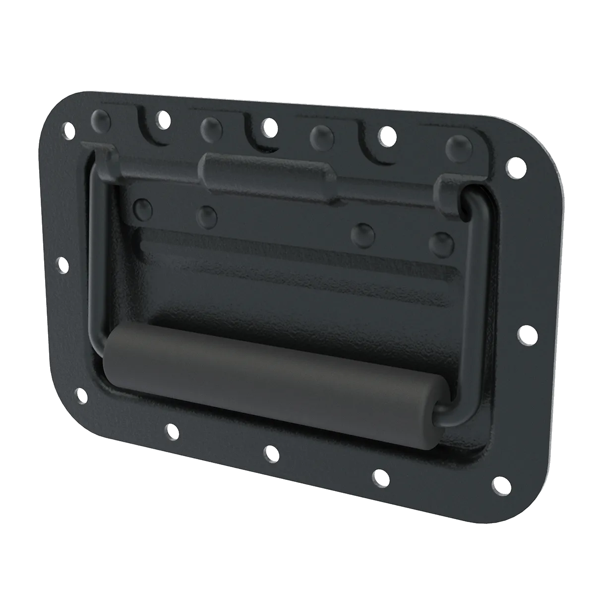 Black Medium Steel Recessed Handle