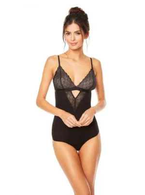 Black - Sweet Treat Infinity Deep V Bodysuit -