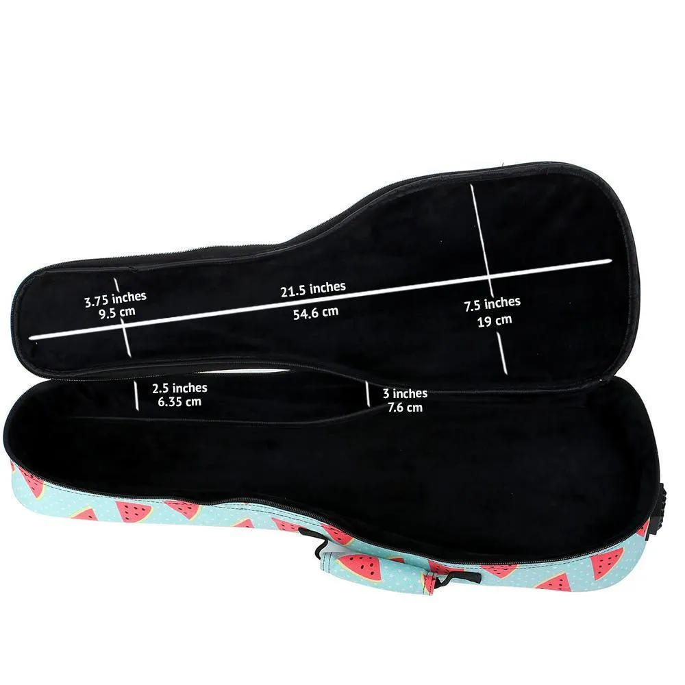 Bondi Watermelon Delight Ukulele Gig Bag - Soprano Size