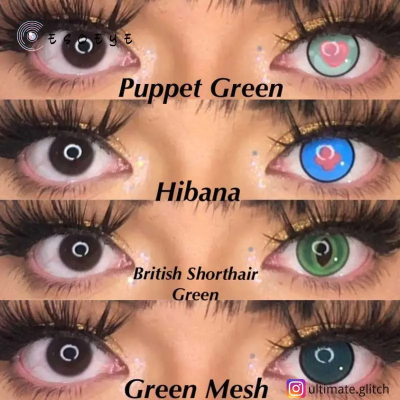 British shorthair Green Cosplay Contact Lenses Yearly